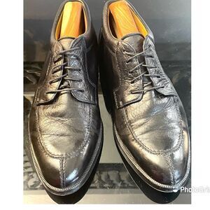 Mezlan Amsterdam Split Toe Derby Black Leather Men’s Handmade Shoes Size 9 M